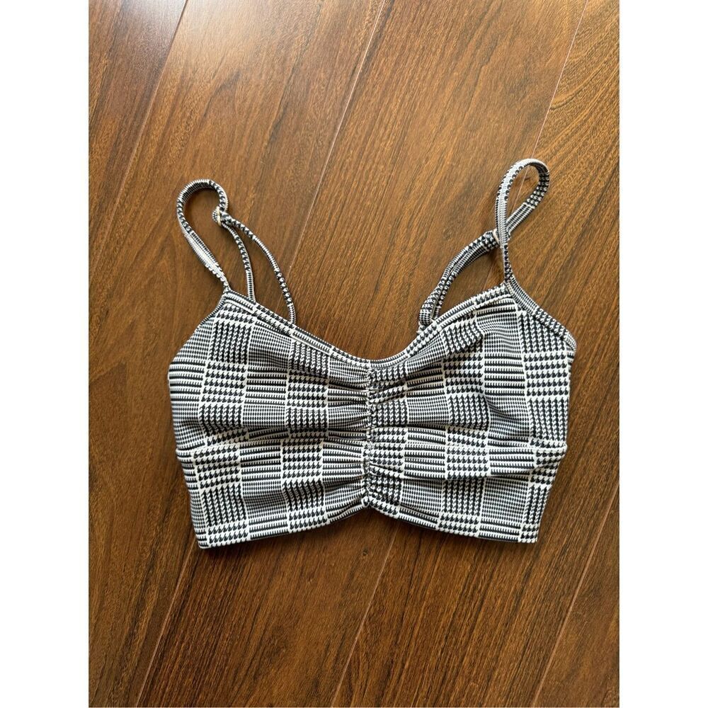 L*Space XS Plaid Active Slate Soren Top